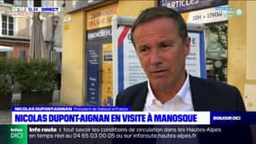 Régionales en Paca: Nicolas Dupont-Aignan en visite à Manosque