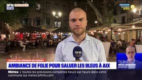 Coupe du monde de rugby: les Bleus accueillis par les supporters à Aix-en-Provence