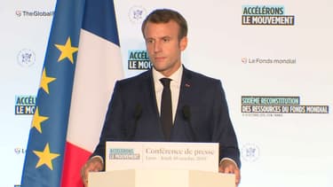 Emmanuel Macron le 10 octobre à Lyon