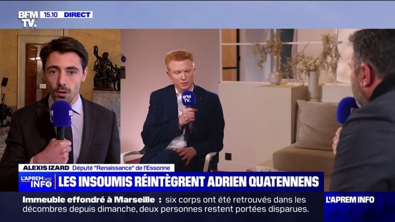 Réintégration d'Adrien Quatennens au sein de LFI: 