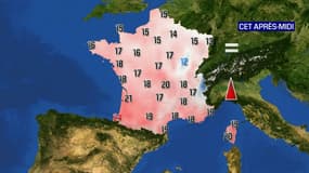 La carte des températures du 18 novembre 2020.