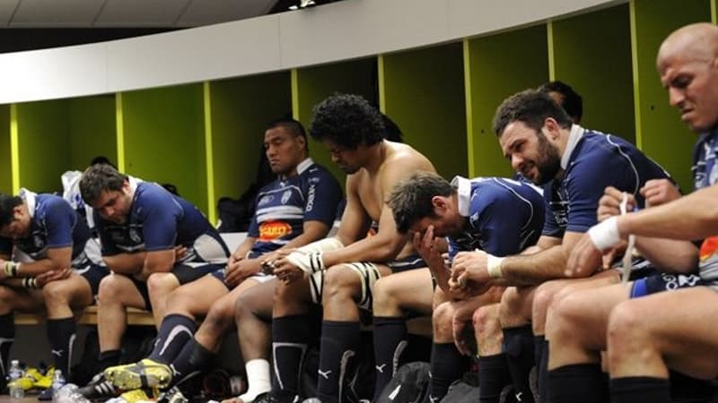 Le vestiaire agenais après la défaite contre Bordeaux lors de la dernière journée