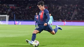 Kang-In Lee avec le PSG, à Paris le 3 novembre 2023