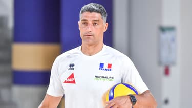 Andrea Giani, entraîneur de l'équipe de France de volley, août 2022