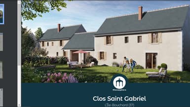 Vue de la plaquette commerciale du programme Clos Saint Gabriel en Touraine proposé par Monasphère. 