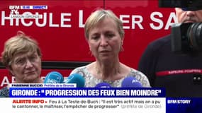 Fabienne Buccio, préfète de la Gironde: "La lutte continue [...] Les pompiers ont besoin de bonnes nouvelles et aujourd'hui on a eu une accalmie"
