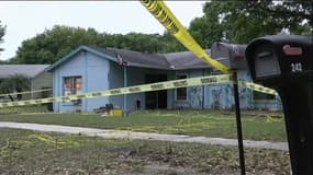La maison de Floride sous laquelle le sol s'est effondré et où un homme a trouvé la mort.