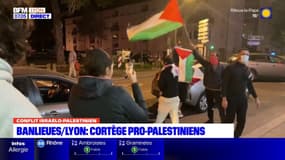 Attaques en Israël: un cortège pro-palestinien a défilé dans la banlieue de Lyon