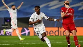 Real Madrid, porté par Vinicius Junior, a dominé Liverpool en Ligue des champions au stade Alfredo di Stefano près de Madrid, le 6 avril 2021
