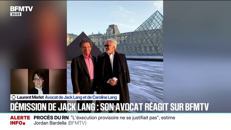 Démission de Jack Lang : pour son avocat Laurent Merlet, "il n'y a aucune précipitation" dans cette décision