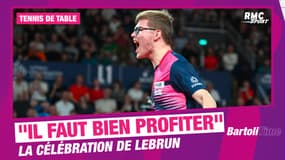 Tennis de table: "Il faut bien profiter", la célébration d'Alexis Lebrun après son titre face à son frère
