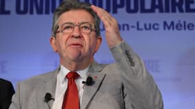 Jean-Luc Mélenchon, lors de son discours au soir du premier tour de l'élection présidentielle, dimanche 10 avril 2022