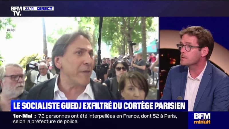 Jérôme Guedj exfiltré du cortège parisien: 