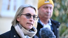 Véronique Le Floc'h, présidente de la Coordination rurale, à la sortie d'une réunion avec le Premier ministre, François Bayrou, le 13 janvier 2025.