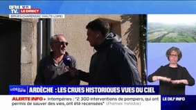 Inondations: "Il y avait à peu près 30cm de boue", explique cet habitant de la commune de Brives-Charensac (Haute-Loire)