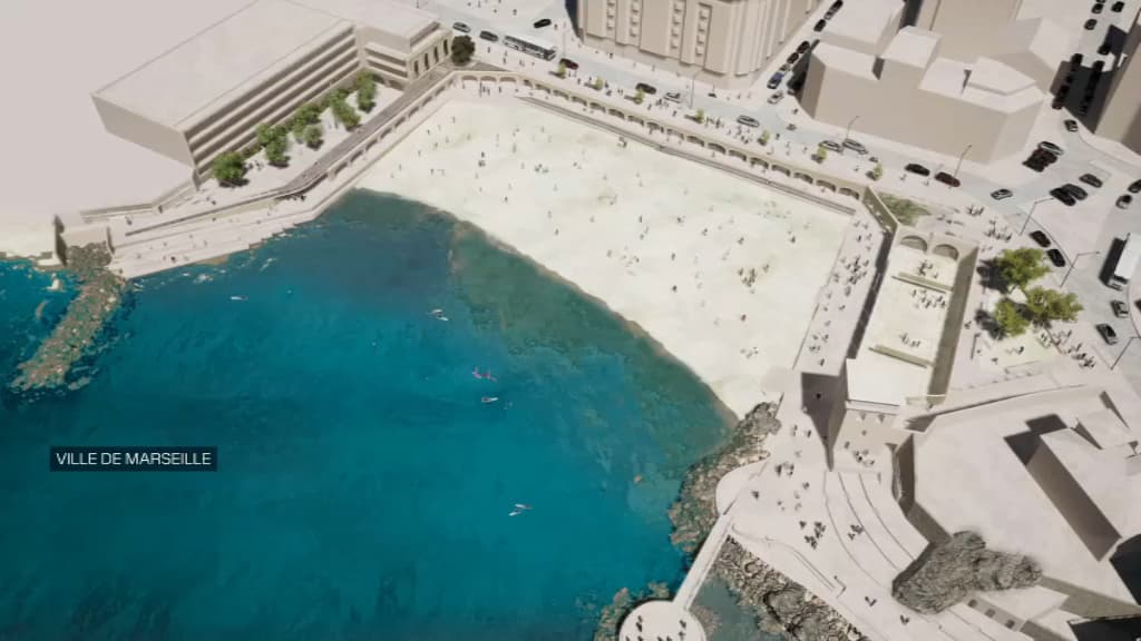La plage des Catalans telle qu'espère la refaire la Ville.