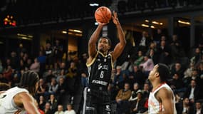 Theo Maledon avec l'ASVEL en février 2025.