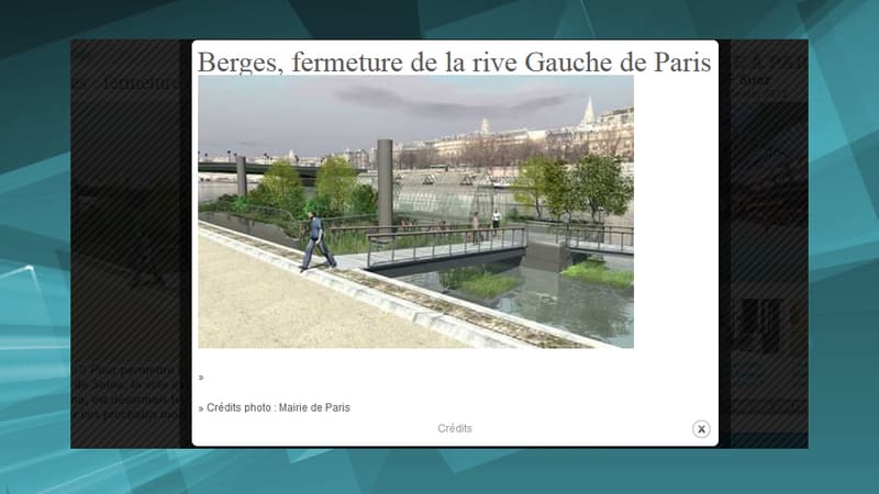 Vue artistique des futures berges de Paris.