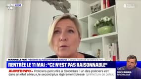 Pour Marine Le Pen (RN), "c'est imprudent de rouvrir les écoles le 11 mai"