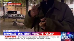 "C'était juste horrible": Un témoin de l'attentat à Bruxelles, au cours duquel deux personnes de nationalité suédoise ont été tuées, témoigne sur BFMTV