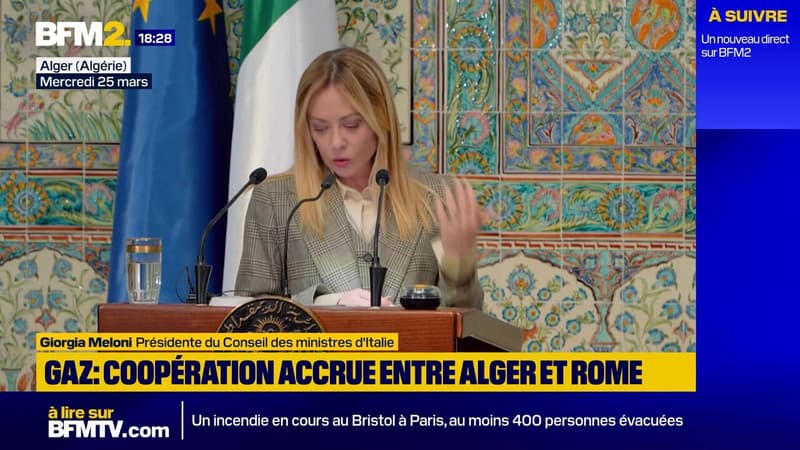 Gaz: Giorgia Meloni annonce une coopération accrue avec Alger