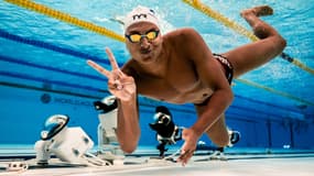 Yohann Ndoye-Brouard lors d'une session d'entraînement aux Mondiaux de natation, le 30 juillet 2025