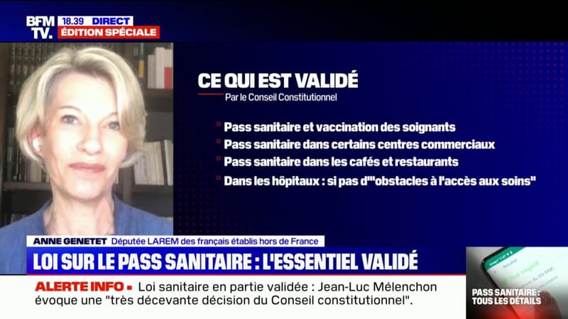 Anne Genetet sur la loi sanitaire: "Je ne crois en aucun cas que nos libertés ont été atteintes"