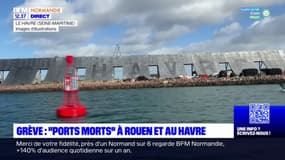 Grève: "Ports morts" à Rouen et au Havre