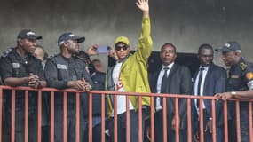 Kylian Mbappé lors de sa visite au Cameroun, 8 juillet 2023