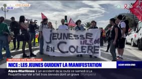 Nice: les jeunes guident la manifestation contre la réforme des retraites