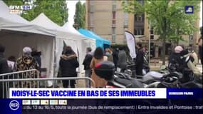 Noisy-le-Sec: vaccination en bas des immeubles