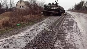 Un char ukrainien capturé par l'armée russe