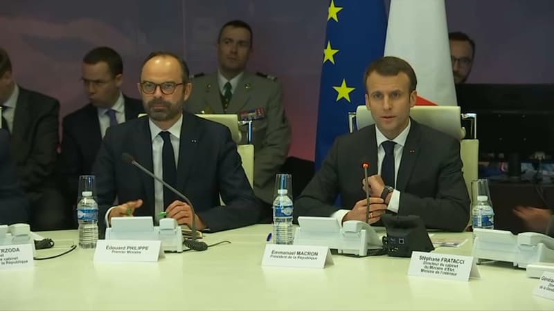 Emmanuel Macron est rentré de Bruxelles pour faire un point sur la situation avec Edouard Philippe après les attaques à Trèbes et Carcassonne ce vendredi.
