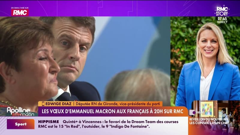 Edwige Diaz, députée RN, sur les vœux d'Emmanuel Macron: "Vivement que ça s’arrête"