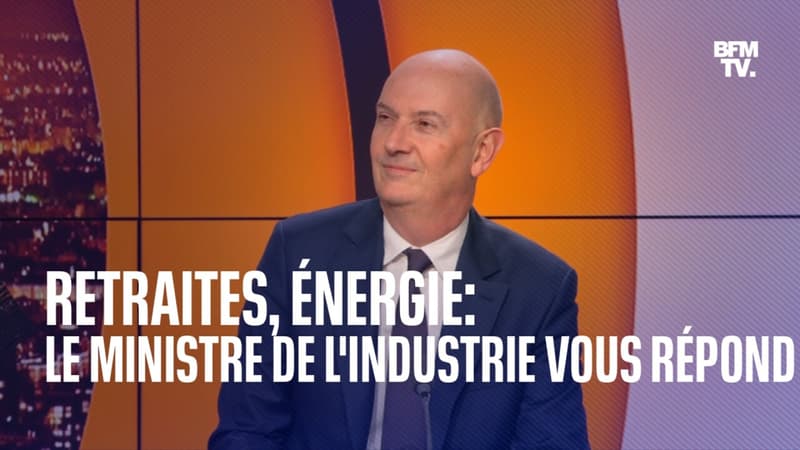 Retraites, énergie: le ministre de l'Industrie répond à vos questions sur BFMTV
