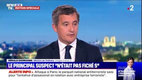 Attaque à Paris: le principal suspect "n'était pas fiché S", selon Gérald Darmanin