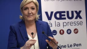 Marine Le Pen adresse ses vœux à la presse le 15 janvier 2018