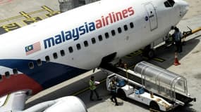Un avion de la Malaysia Airlines sur le tarmac de l'aéroport international de Kuala Lumpur le 25 février 2016