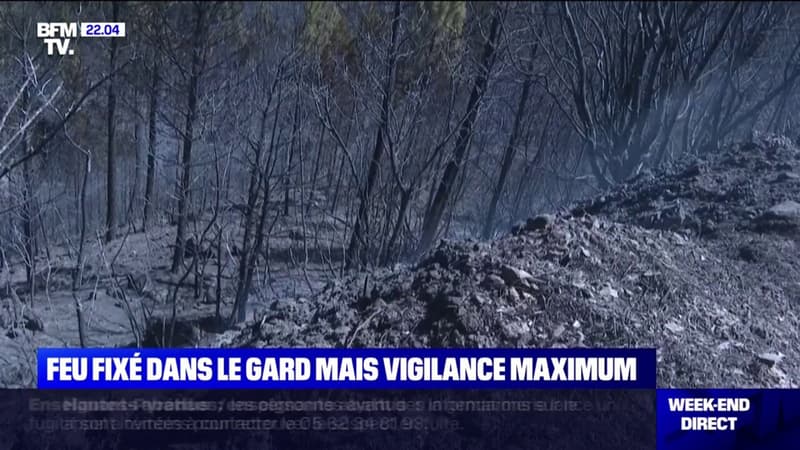 Incendie dans le Gard: le feu est fixé mais la vigilance reste maximale