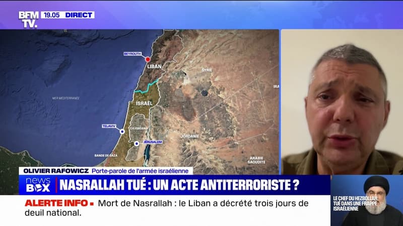 Il est clair que nous continuons de frapper et éliminer les membres du Hezbollah, déclare le porte-parole de l'armée israélienne