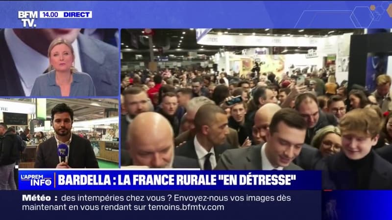 Le président du Rassemblement national est arrivé ce matin à la Porte de Versailles pour une déambulation de plusieurs heures dans les allées du Salon de l'agriculture