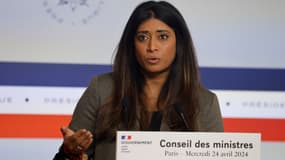 La porte-parole du gouvernement Prisca Thévenot à l'Élysée, le 24 avril 2024.