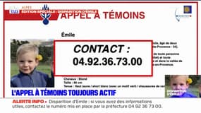 L'appel à témoins pour retrouver Émile reste actif