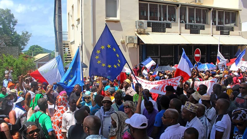 Manifestation à Mayotte, le 13 mars 2018