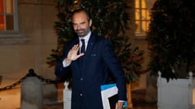 Edouard Philippe à sa sortie de l'Hotel Matignon le 3 décembre 2018. 