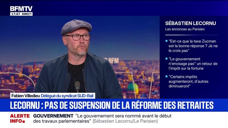 Sébastien Lecornu indique qu'il n'y aura pas de suspension de la réforme des retraites