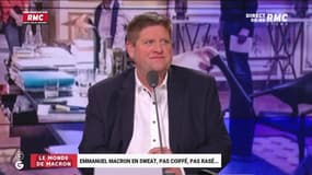 Le monde de Macron : Emmanuel Macron en sweat, pas coiffé, pas rasé... - 15/03