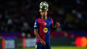 Lamine Yamal lors de la demi-finale aller de la Ligue des champions entre le Barça et l'Inter (3-3), le 30 avril 2025