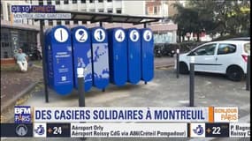 Des casiers de stockage pour les sans abri à Montreuil, une première en France