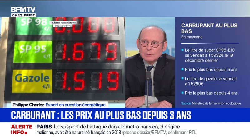 Prix du carburant au plus bas depuis trois ans: "Il y a un excès d'offre par rapport à la demande", explique Philippe Charlez, expert en question énergétique